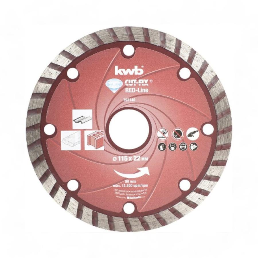 Disco Diamante Turbo KWB Ladrillo/Hormigón 116 Mm