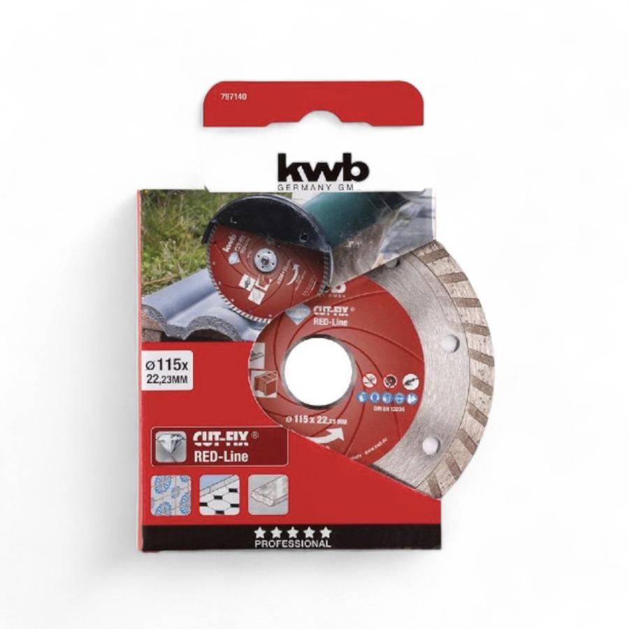 Disco Diamante Turbo KWB Ladrillo/Hormigón 116 Mm