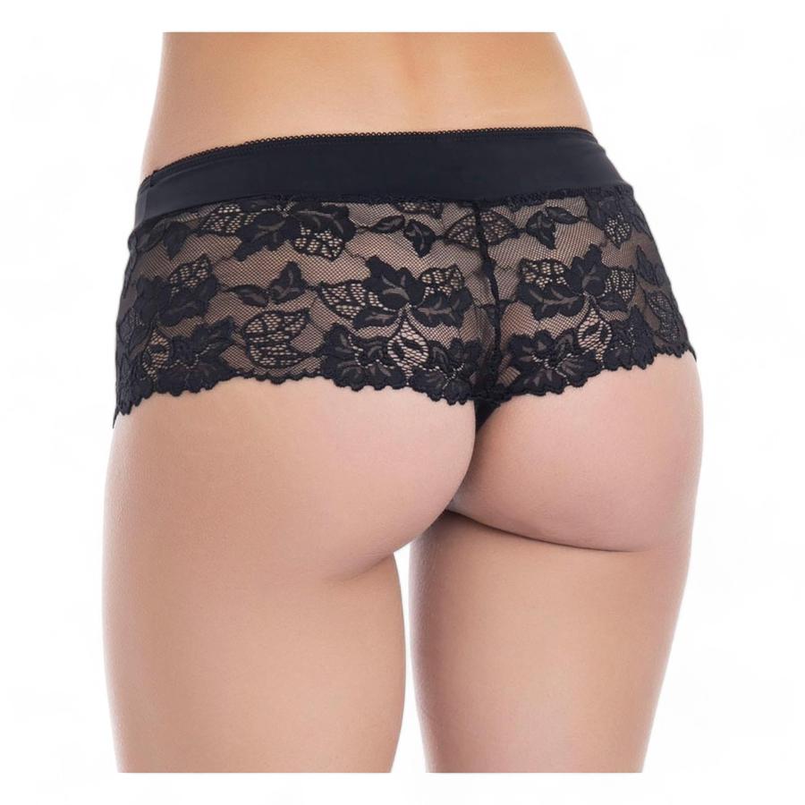 Pantaleta Encaje & Microfibra Mujer Lady Genny Negro