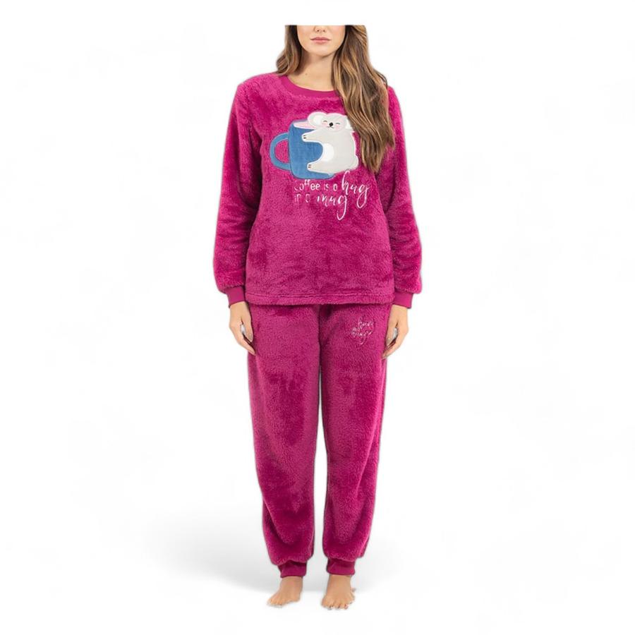 Pijama De Polar Mujer Lady Genny Frambuesa
