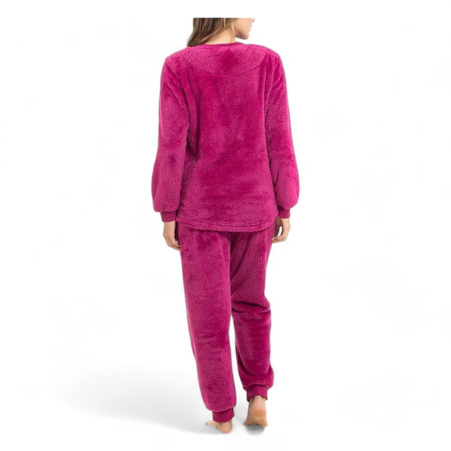 Pijama De Polar Mujer Lady Genny Frambuesa
