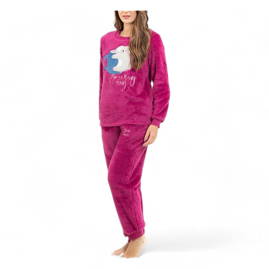 Pijama De Polar Mujer Lady Genny Frambuesa