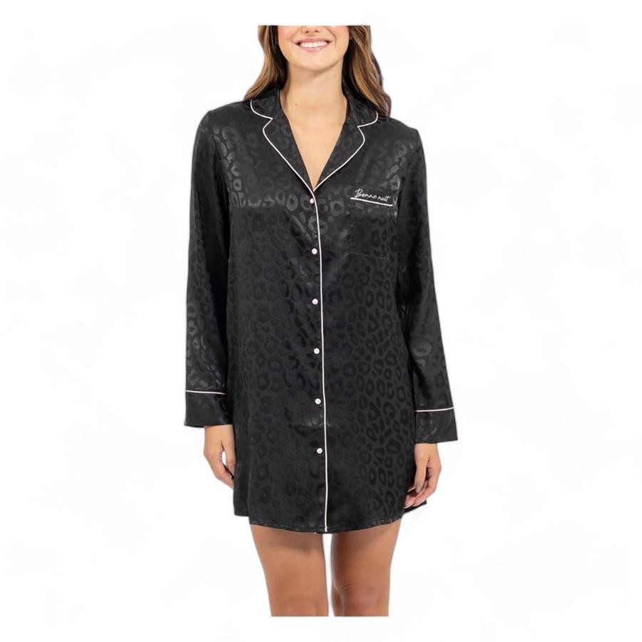 Camisola De Satin Mujer Lady Genny Negro