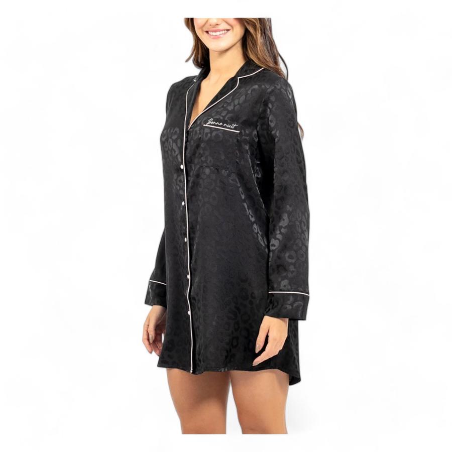 Camisola De Satin Mujer Lady Genny Negro
