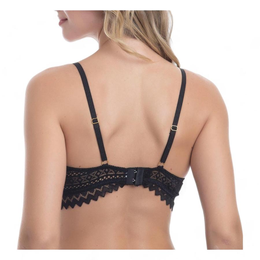 Sostén Encaje Wireless Soft Mujer Lady Genny Copa C Negro