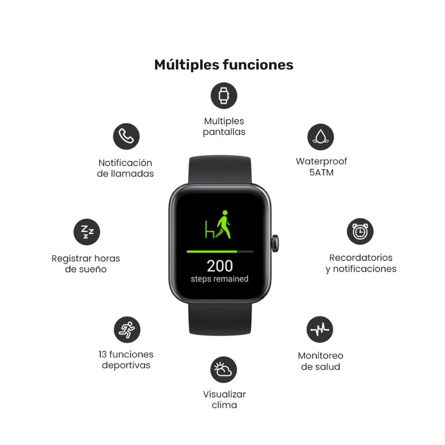 Smartwatch Lhotse Live 206 Negro