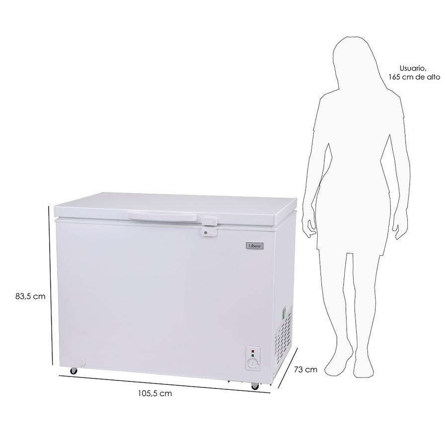 Freezer Libero Lfh-300 Horizontal Cubierta Dura Blanco 297 Litros