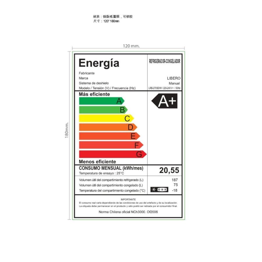 Refrigerador Libero Bottom Freezer Lrb-270diw F.d. Gris