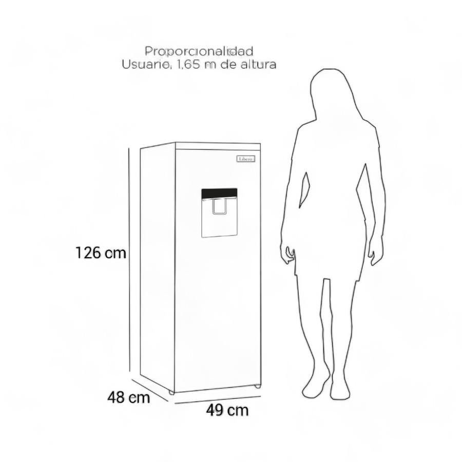 Refrigerador Monopuerta Libero 167 Litros Negro