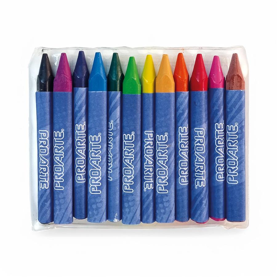 Lápices De Cera Proarte Triangulares 12 Colores