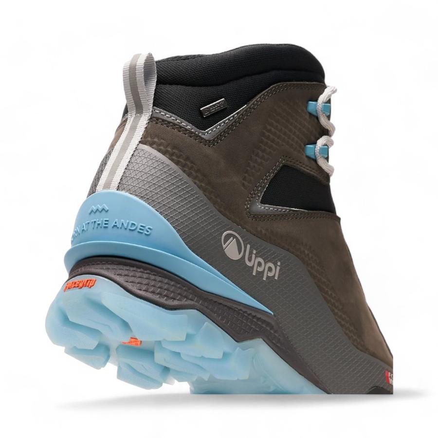 Botines Outdoor Hombre Lippi Serac Grafito/Celeste