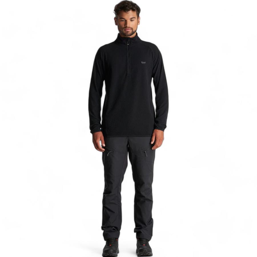 Poleron Hombre Jacaranda Nano-F 1/4 Zip Lippi Azul Marino