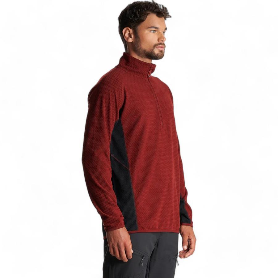 Poleron Hombre Jacaranda Nano-F 1/4 Zip Lippi Burdeo