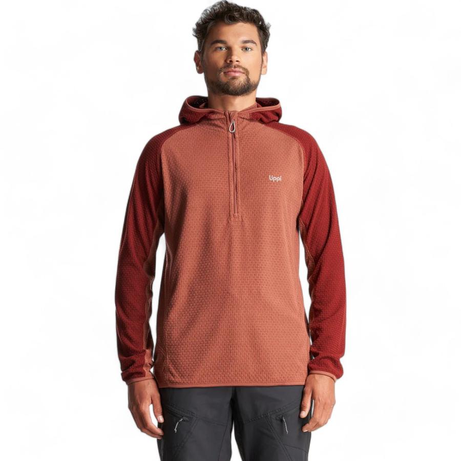 Poleron Hombre Jacaranda Nano-F 1/4 Hoody Lippi Terracota