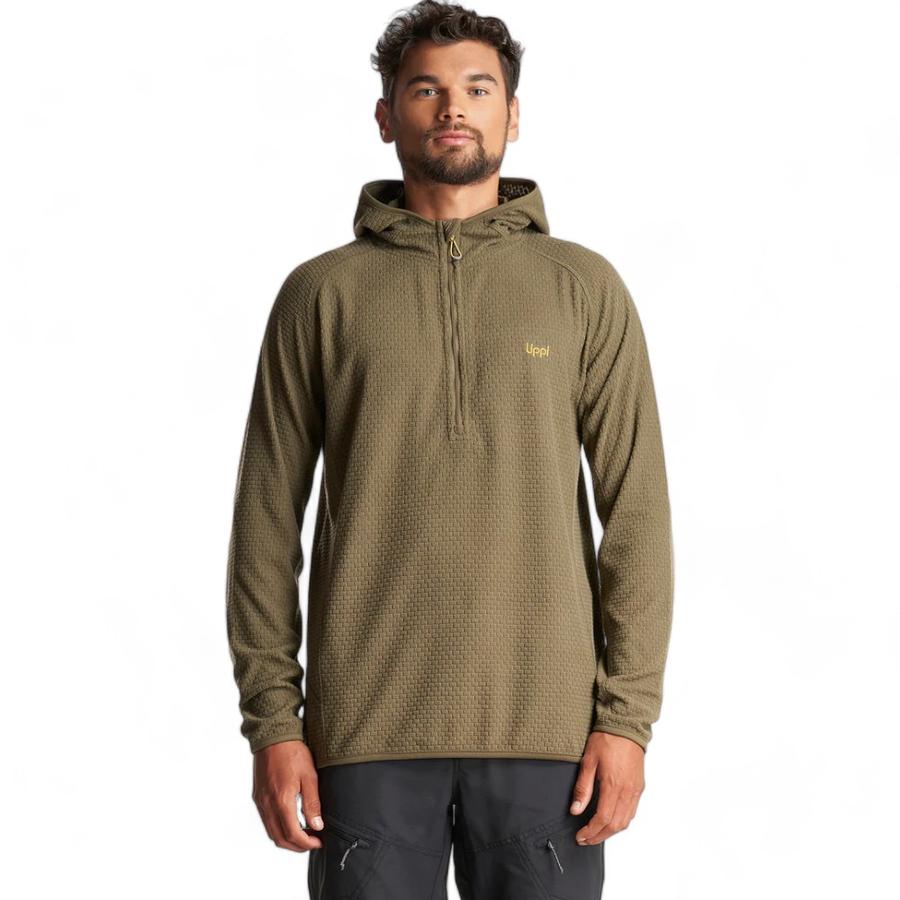 Poleron Hombre Jacaranda Nano-F 1/4 Hoody Lippi Verde