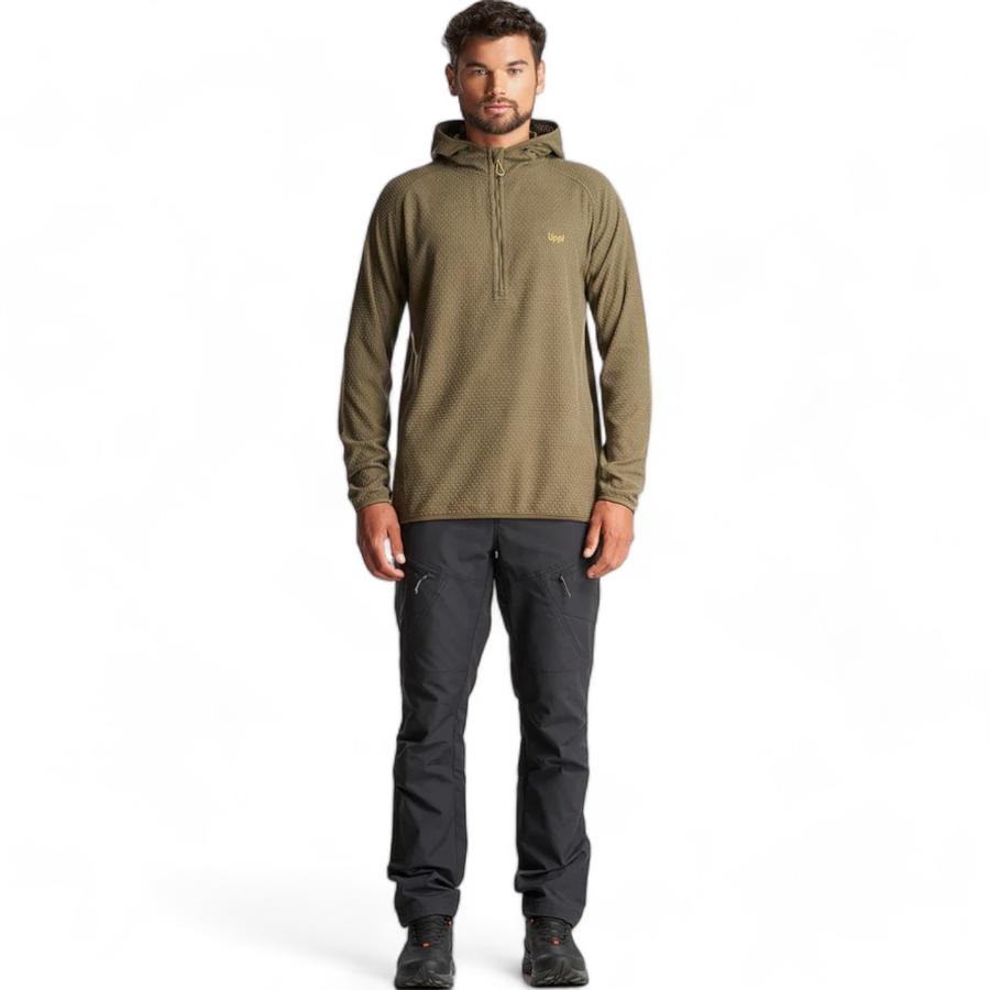 Poleron Hombre Jacaranda Nano-F 1/4 Hoody Lippi Verde