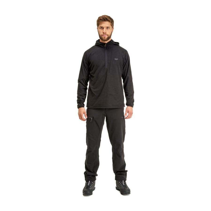 Poleron Lippi Jacaranda Nano-F 1/4 Zip Hoody Hombre Negro