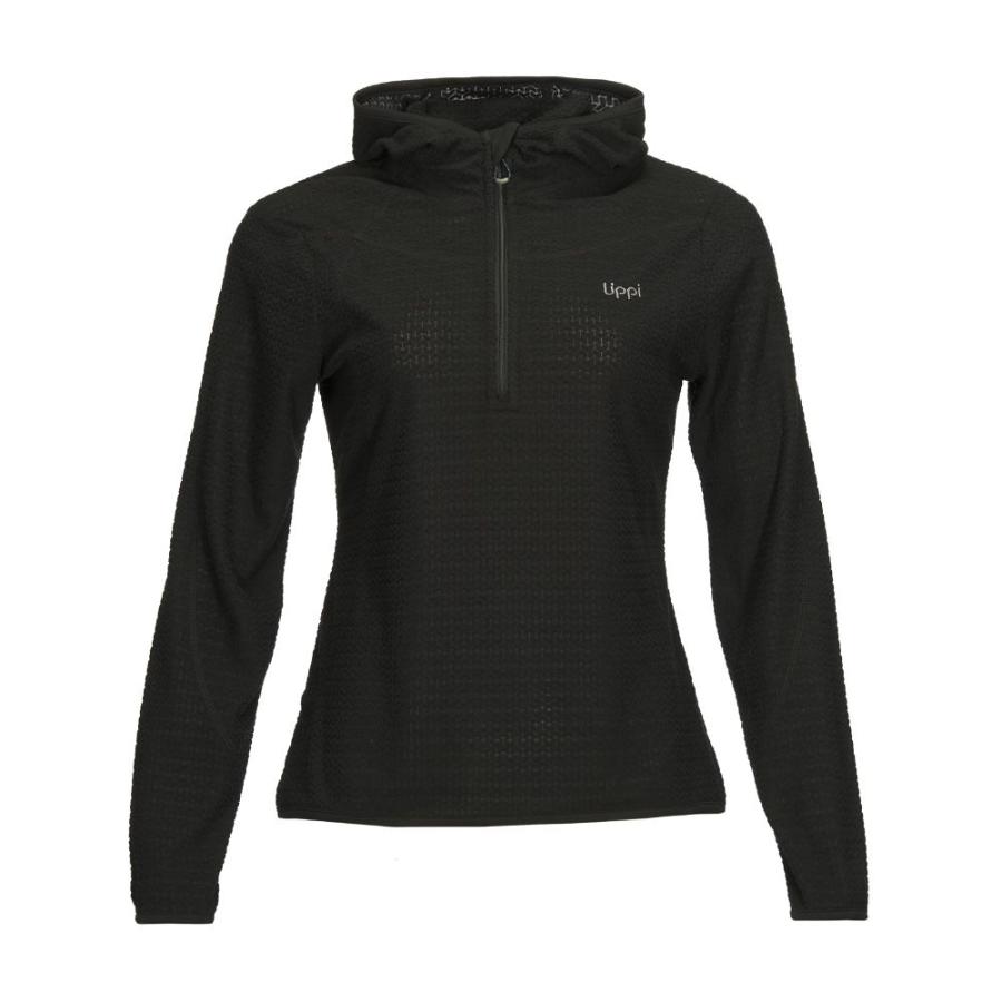 Poleron Lippi Jacaranda Nano-F 14 Zip Hoody Mujer Negro