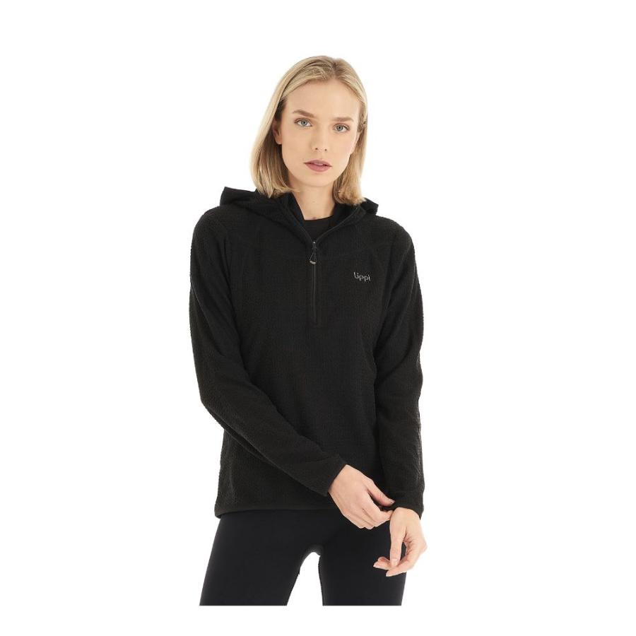 Poleron Lippi Jacaranda Nano-F 14 Zip Hoody Mujer Negro