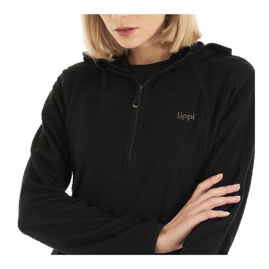 Poleron Lippi Jacaranda Nano-F 14 Zip Hoody Mujer Negro