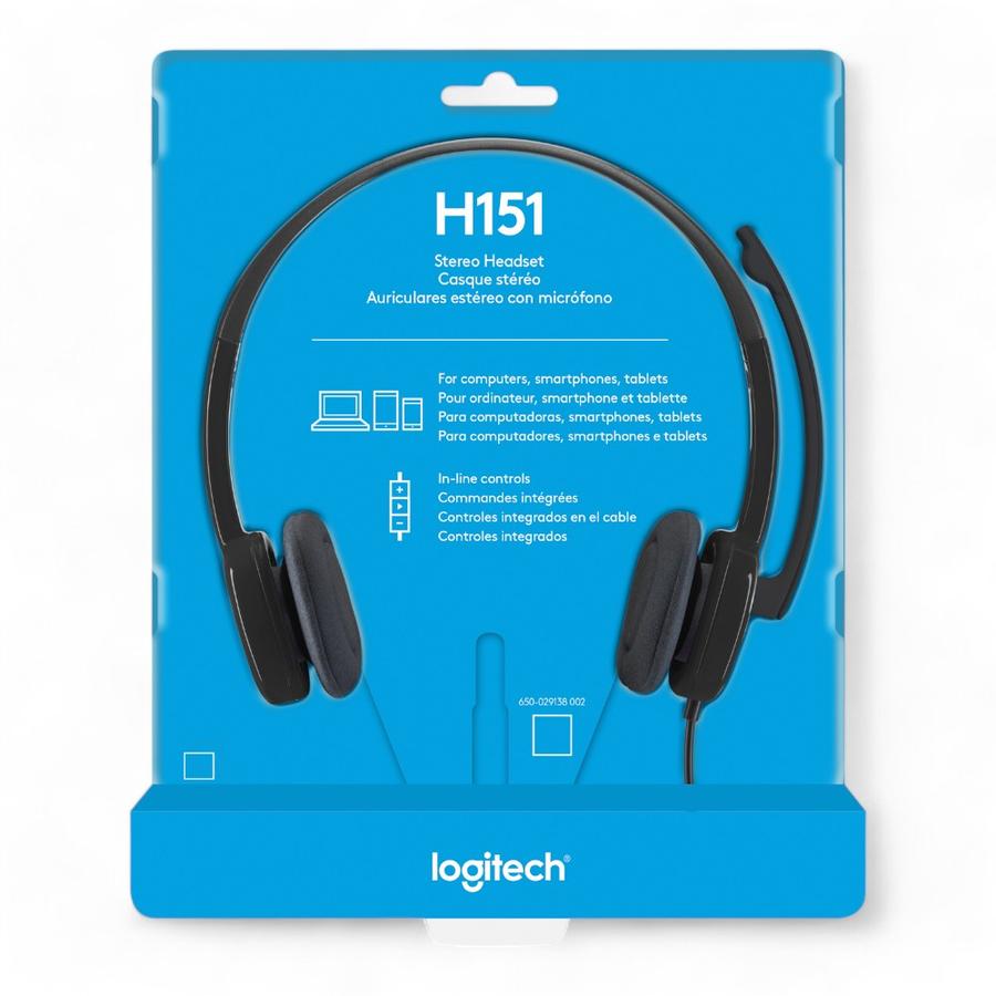 Stereo Headset Logitech H151 Negro