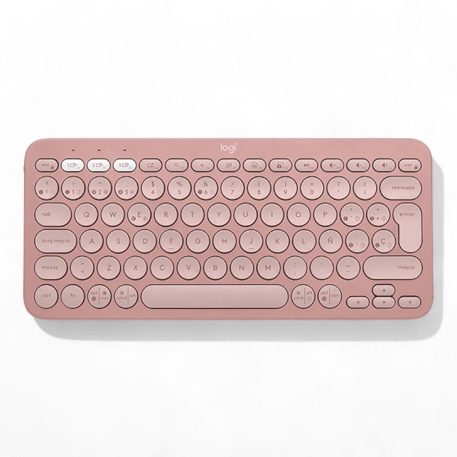Teclado Pebble Logitech 2 Keys K380 Rosado