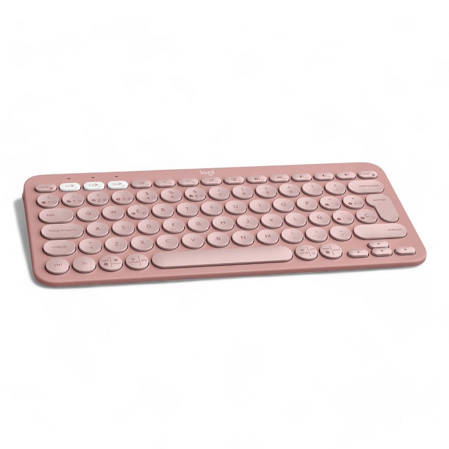 Teclado Pebble Logitech 2 Keys K380 Rosado