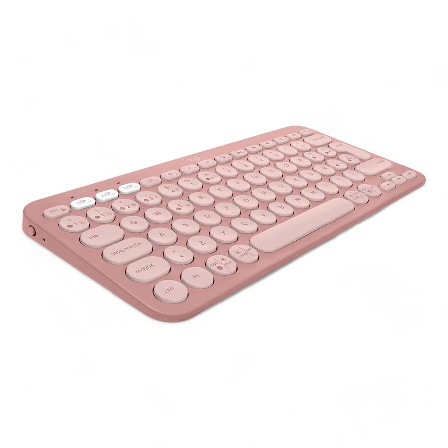Teclado Pebble Logitech 2 Keys K380 Rosado