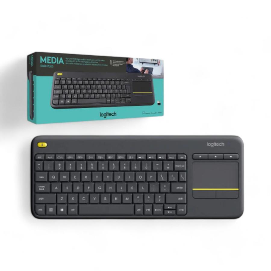 Teclado Inalámbrico Logitech K400 Mouse Pad Negro