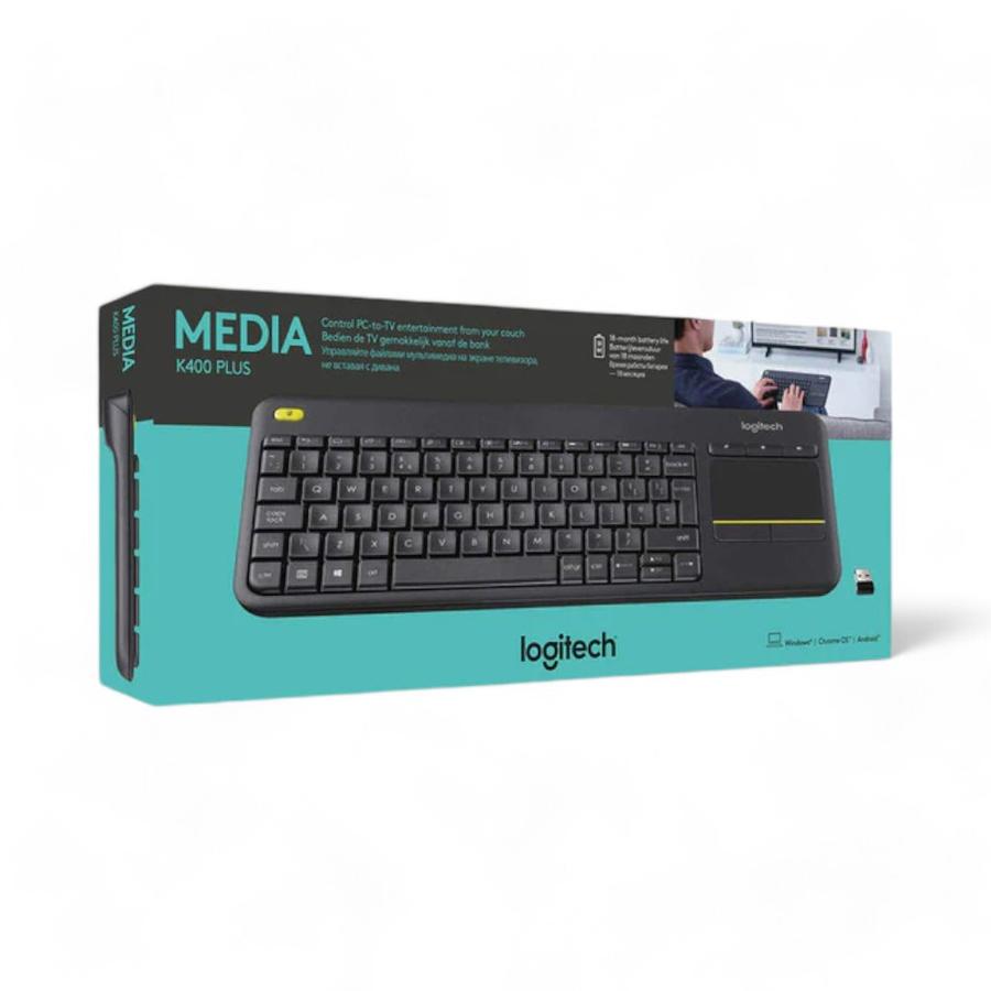 Teclado Inalámbrico Logitech K400 Mouse Pad Negro