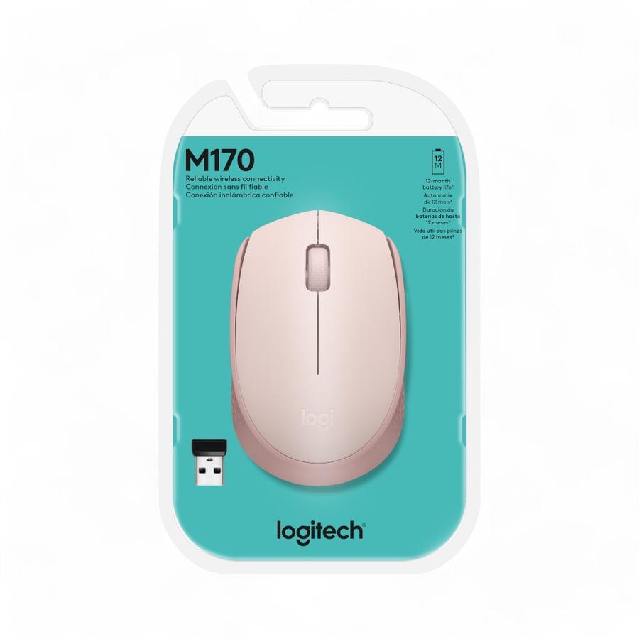 Mouse Inalámbrico Logitech M170 Rosado