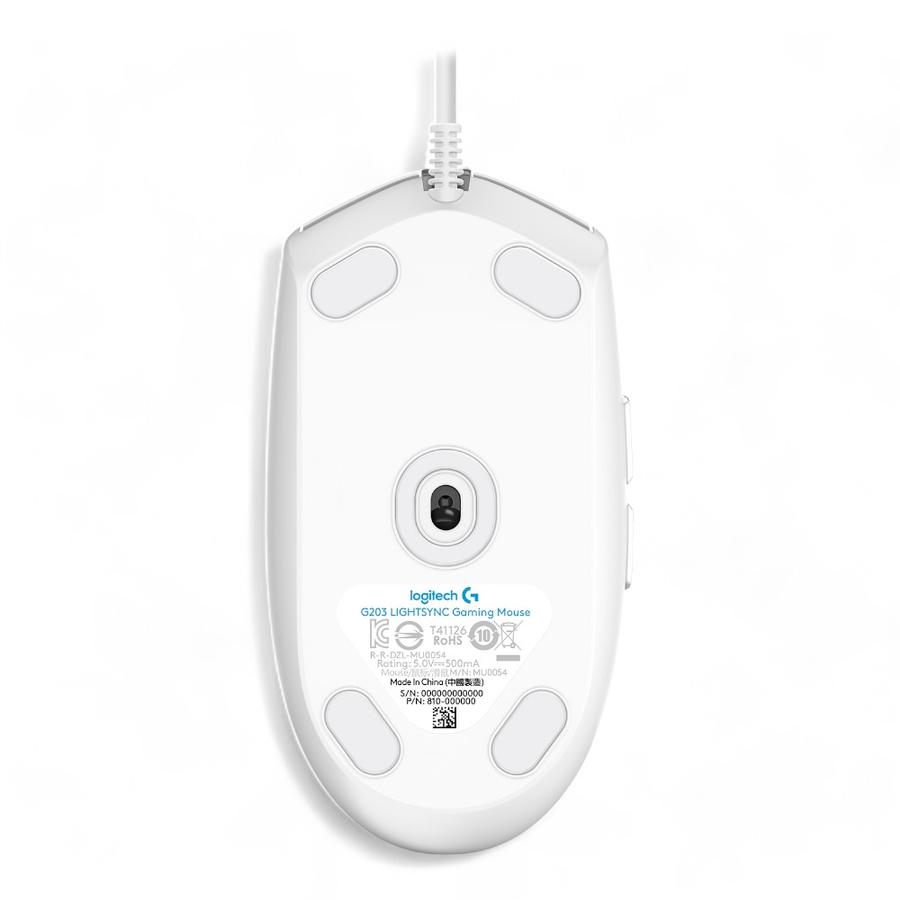 Mouse Gaming Logitech G203 Lightsync Blanco
