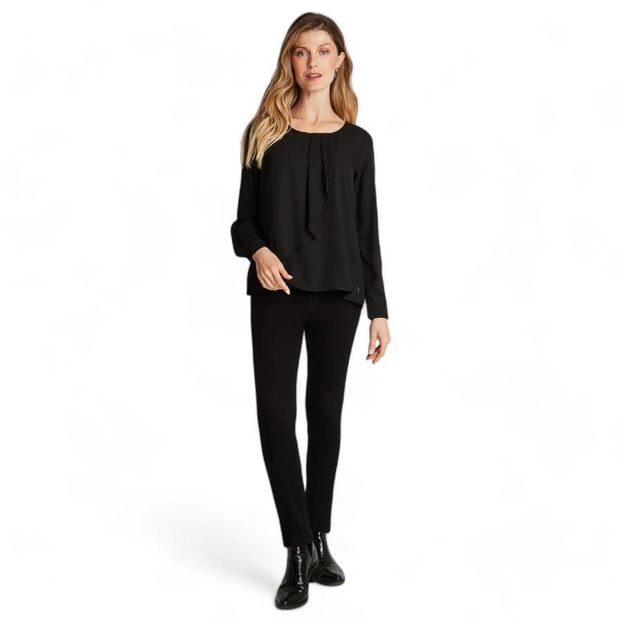 Blusa Con Capa Mujer Lorenzo Di Pontti Negro