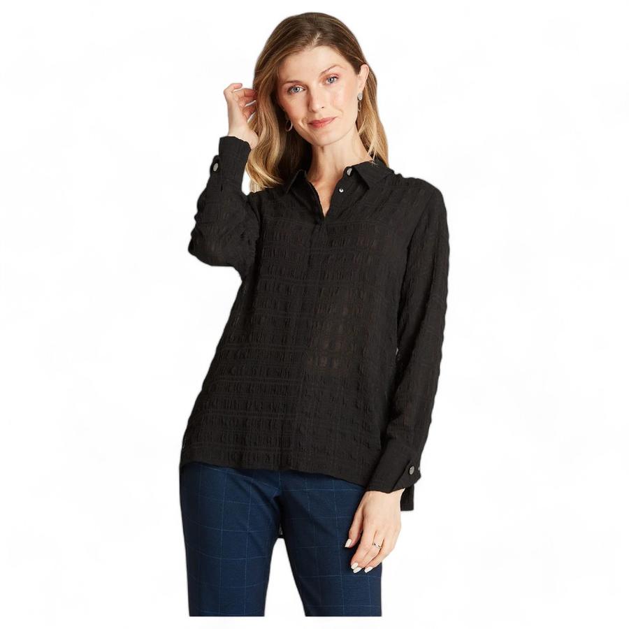 Blusa Detalle Mangas Mujer Lorenzo Di Pontti Negro