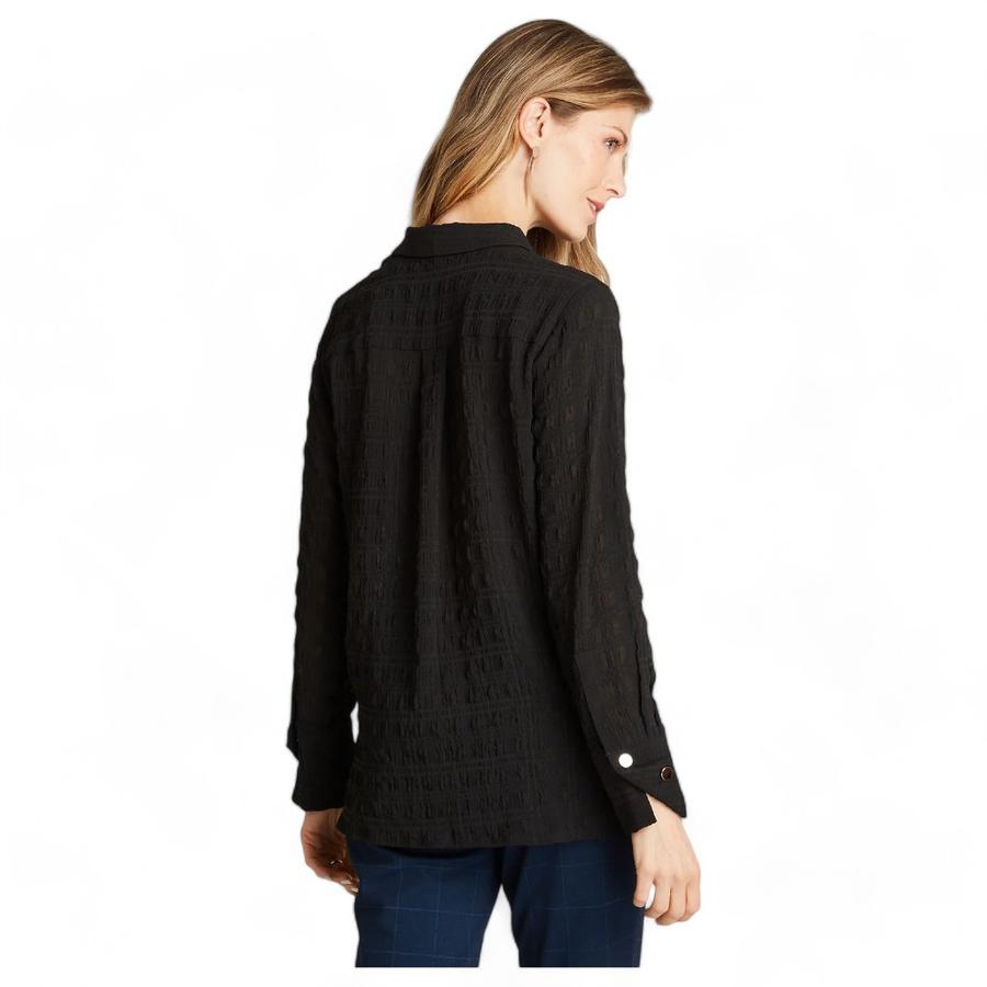 Blusa Detalle Mangas Mujer Lorenzo Di Pontti Negro