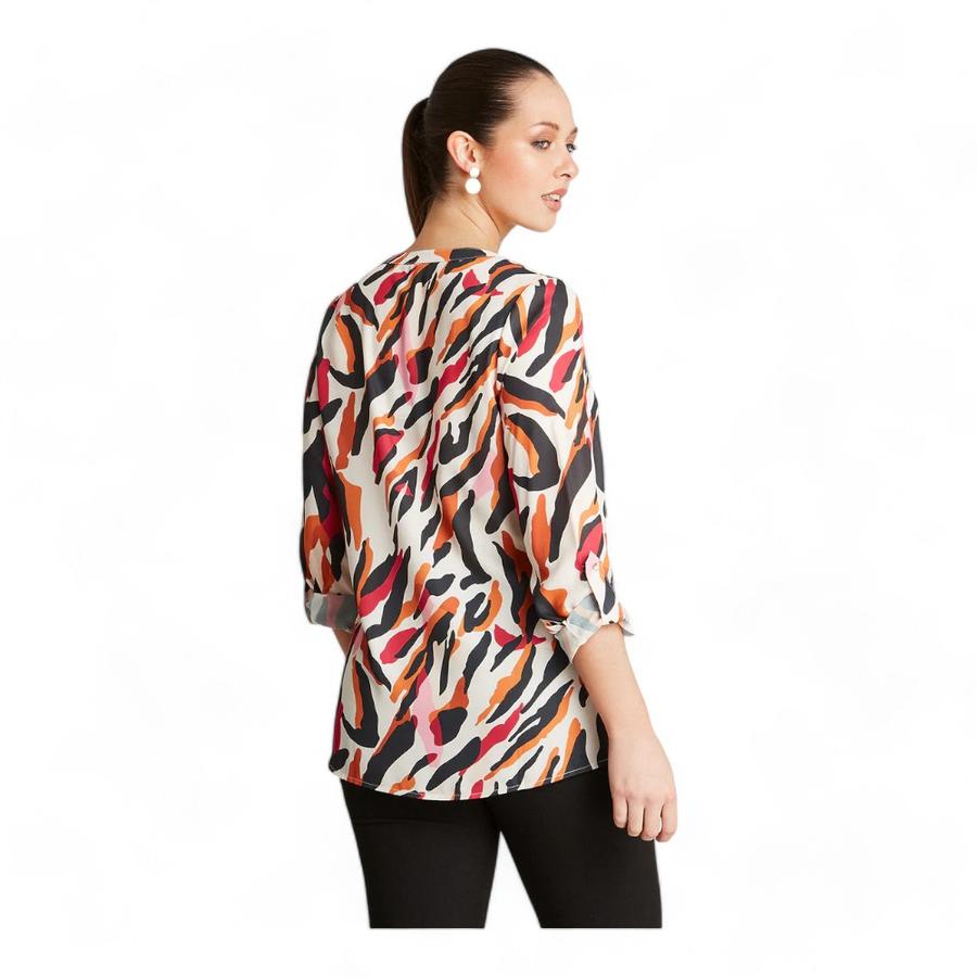 Blusa Abotonada Mujer Lorenzo Di Pontti Multicolor