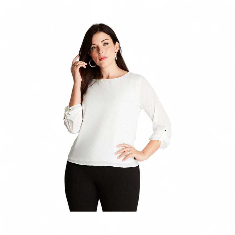 Blusa Mujer Lorenzo Di Pontti 205031 Cuello Redondo Crudo