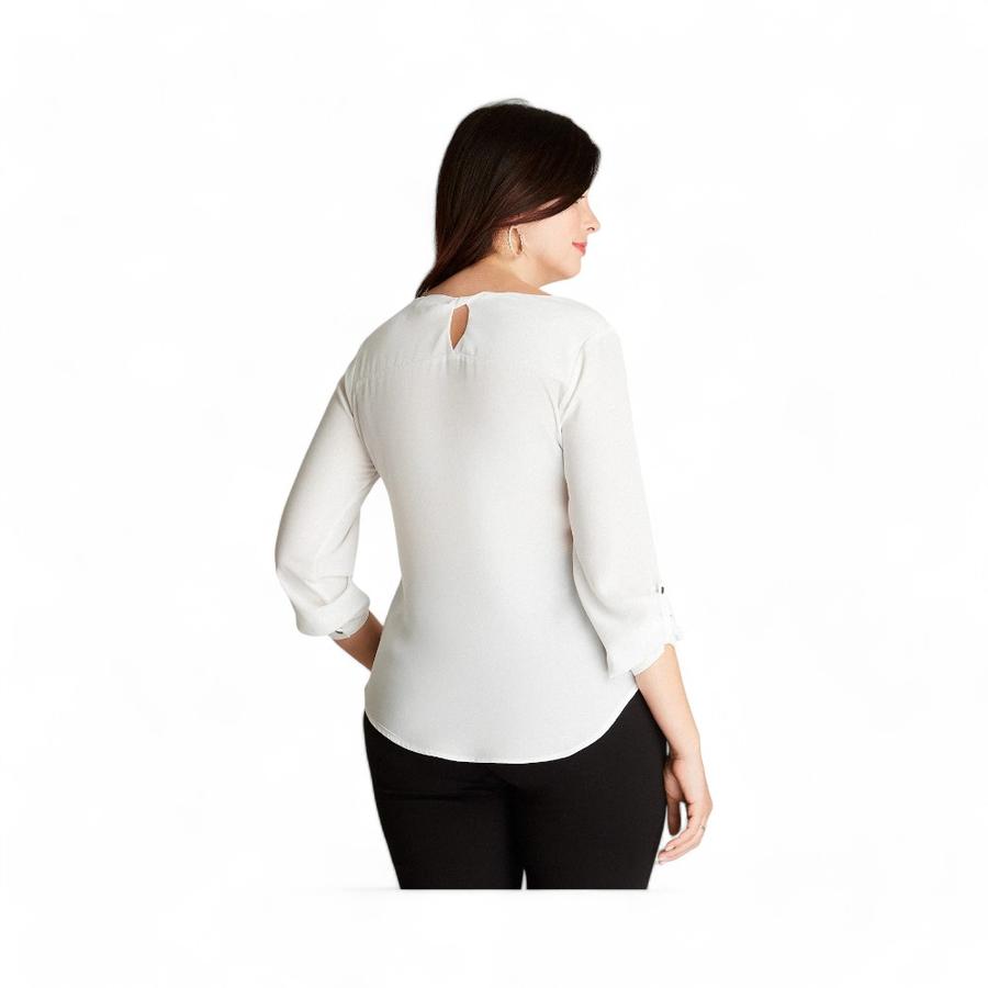 Blusa Mujer Lorenzo Di Pontti 205031 Cuello Redondo Crudo