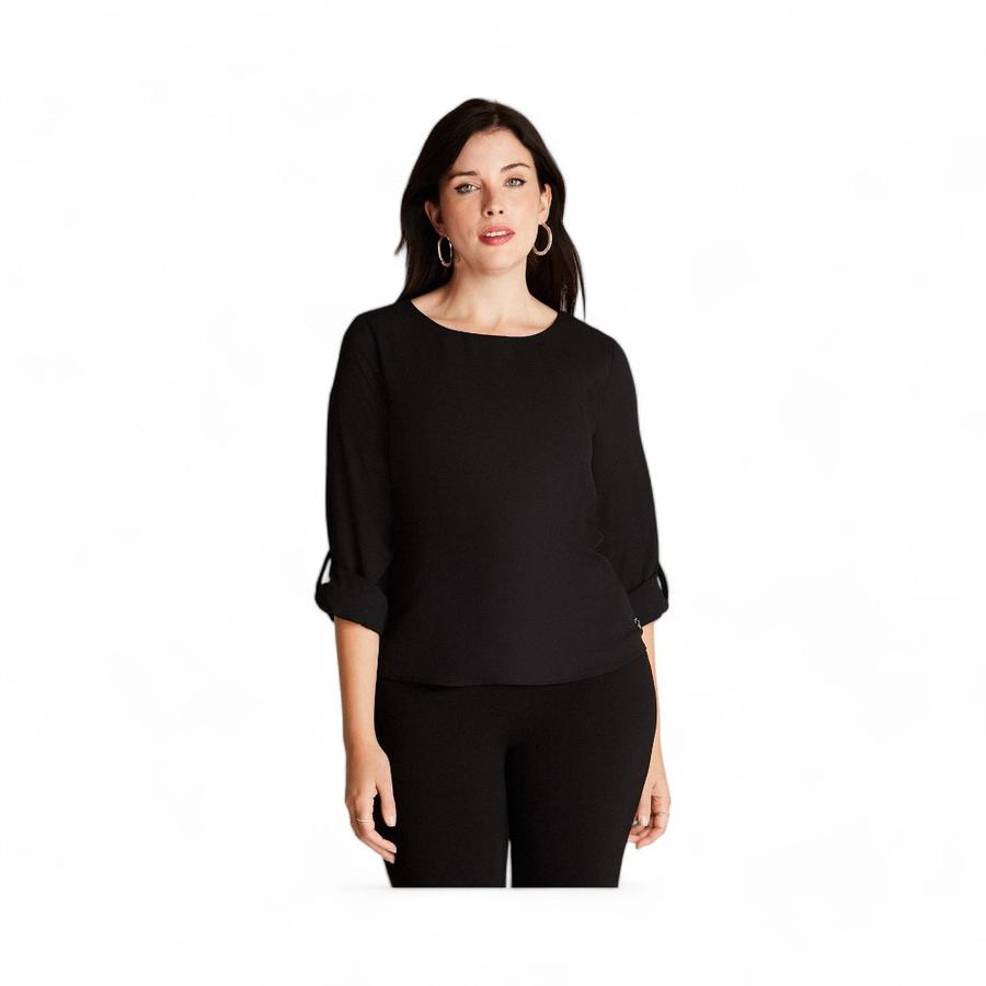 Blusa Mujer Lorenzo Di Pontti 205031 Cuello Redondo Negro