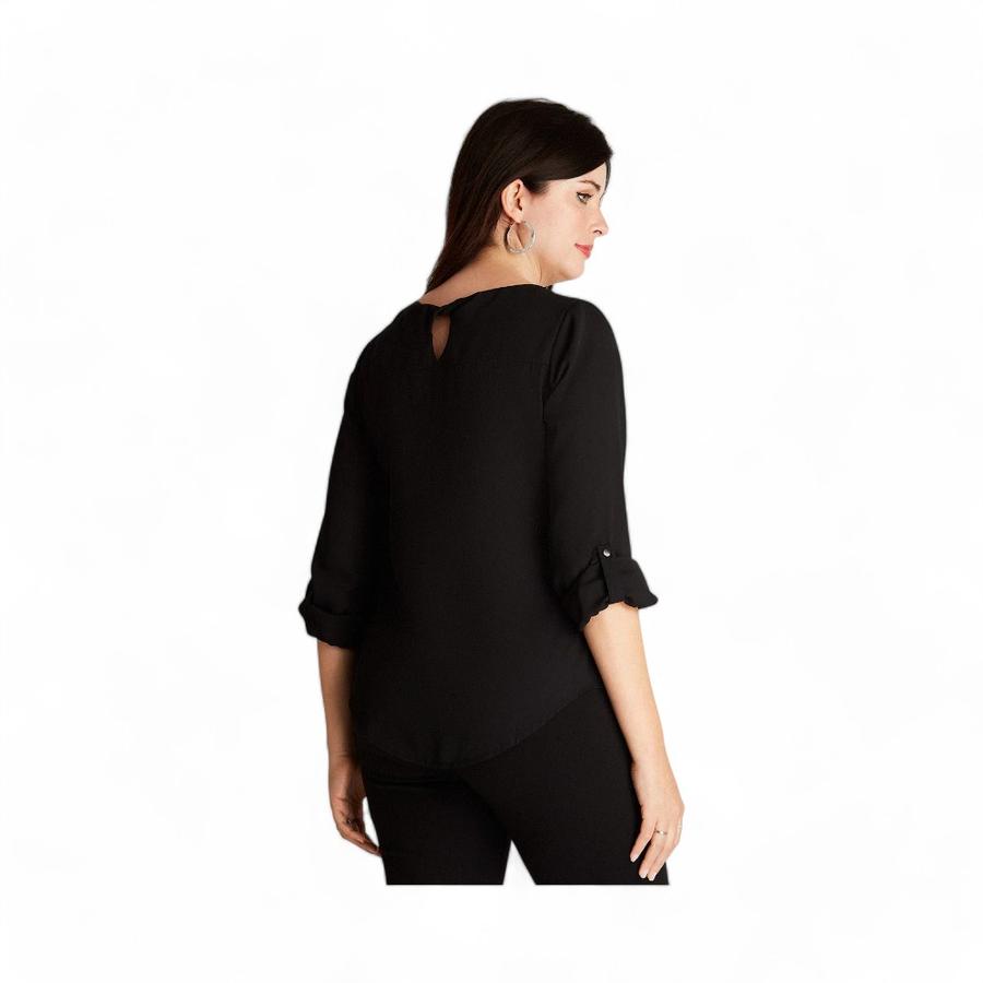Blusa Mujer Lorenzo Di Pontti 205031 Cuello Redondo Negro