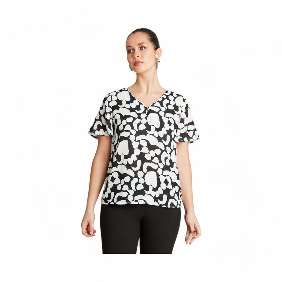 Blusa Mujer Lorenzo Di Pontti 205044 Cuello V Crudo