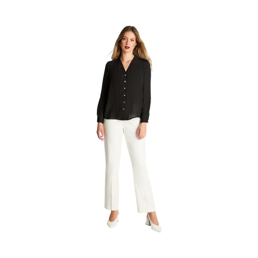 Blusa Mujer Lorenzo Di Pontti Manga 3/4 Negro