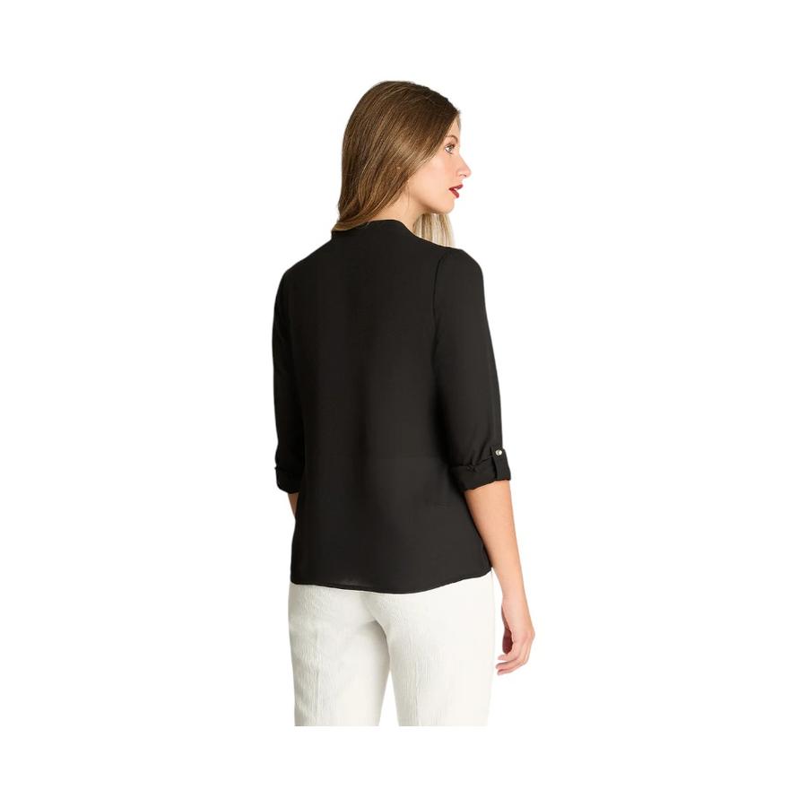 Blusa Mujer Lorenzo Di Pontti Manga 3/4 Negro