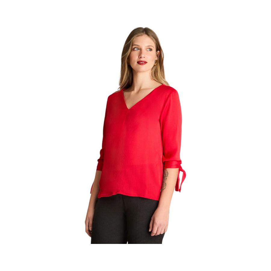 Blusa Mujer Lorenzo Di Pontti Manga 3/4 Roja