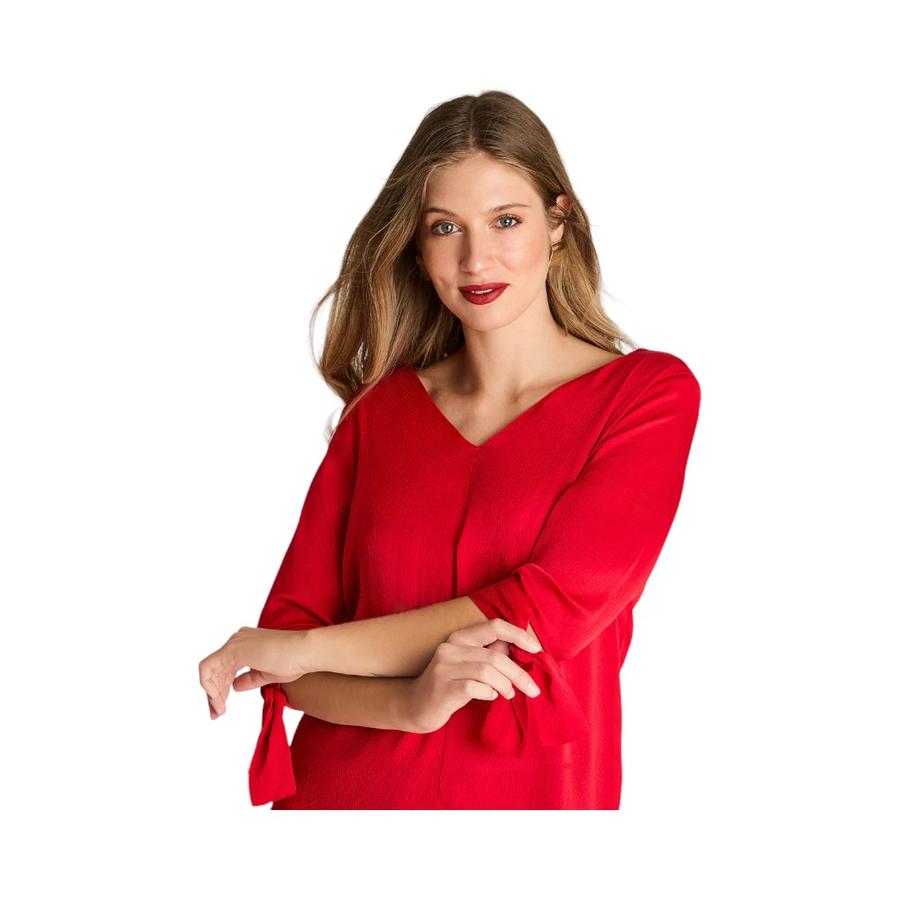 Blusa Mujer Lorenzo Di Pontti Manga 3/4 Roja