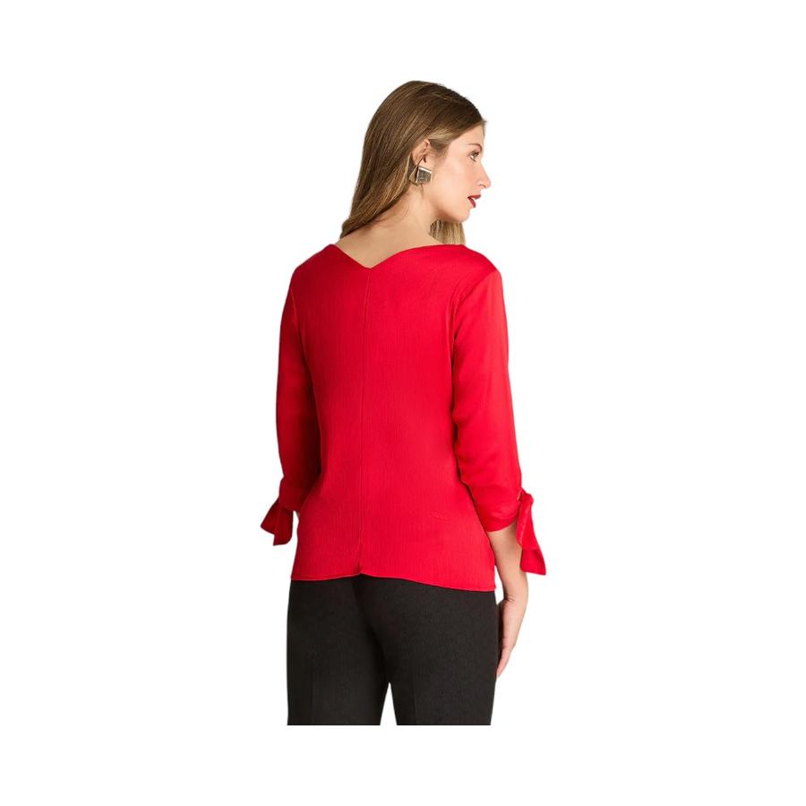 Blusa Mujer Lorenzo Di Pontti Manga 3/4 Roja