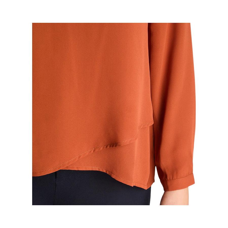 Blusa Mujer Lorenzo Di Pontti Manga Larga Terracota