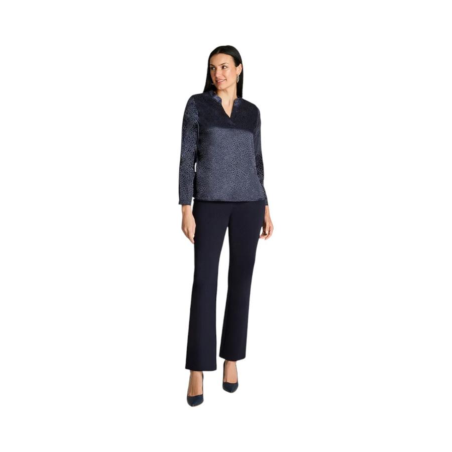 Blusa Mujer Lorenzo Di Pontti Manga Larga Azul 