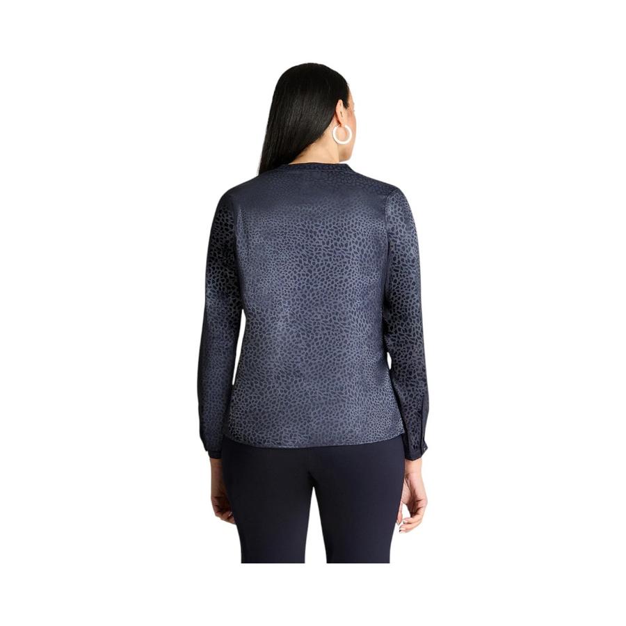 Blusa Mujer Lorenzo Di Pontti Manga Larga Azul 