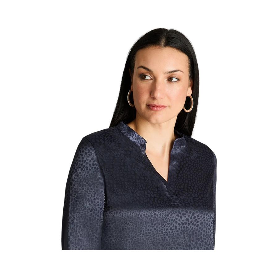 Blusa Mujer Lorenzo Di Pontti Manga Larga Azul 